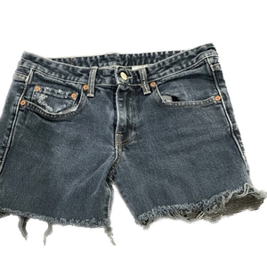 Levi Straus Premium Ultimate Boot Cut cut‎ off blue denim jean shorts 29 M